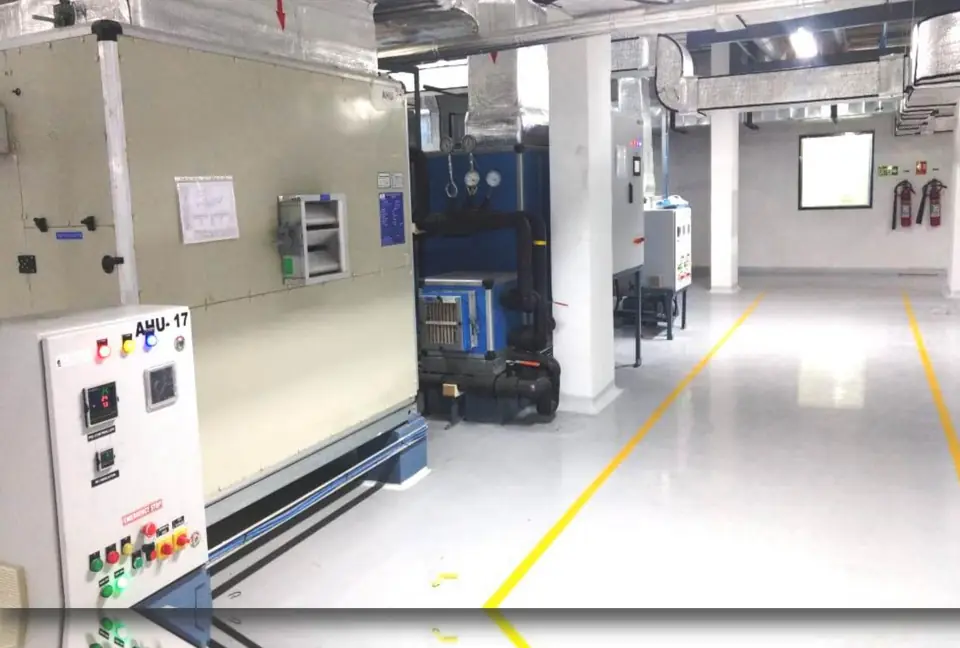 AHU installation with ducting