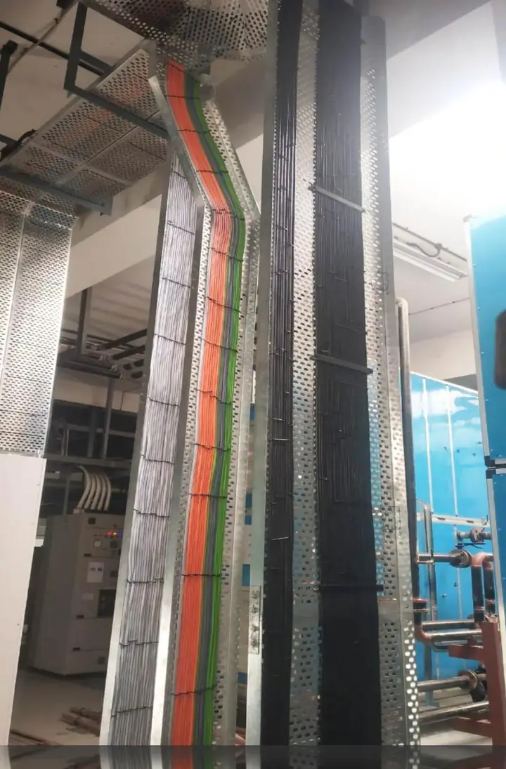 Cable dressing in riser - MEP project by Chamunda Electromech
