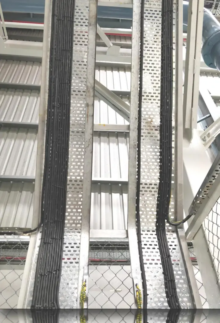 Vertical cable dressing - MEP project by Chamunda Electromech