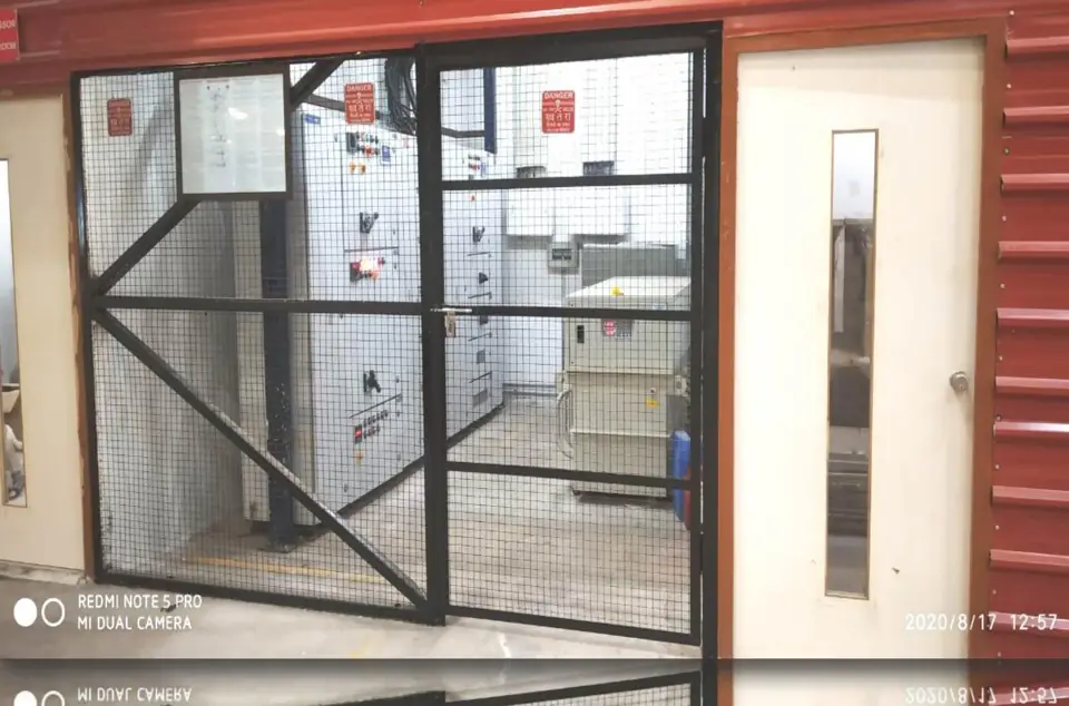 Caging partition & door for panel room - MEP project by Chamunda Electromech
