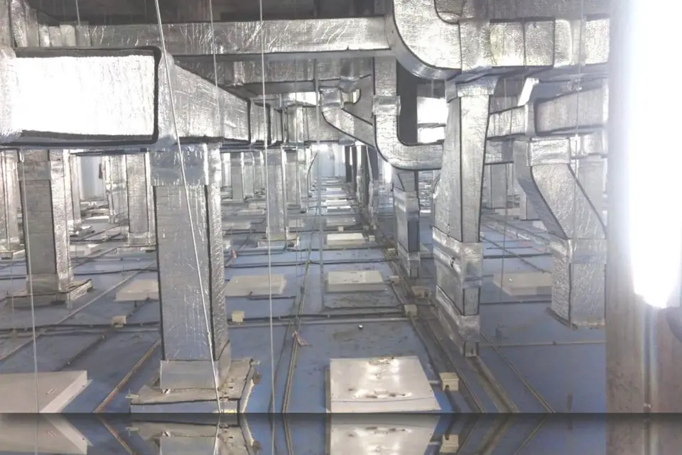 Ducting on ceiling - MEP project by Chamunda Electromech