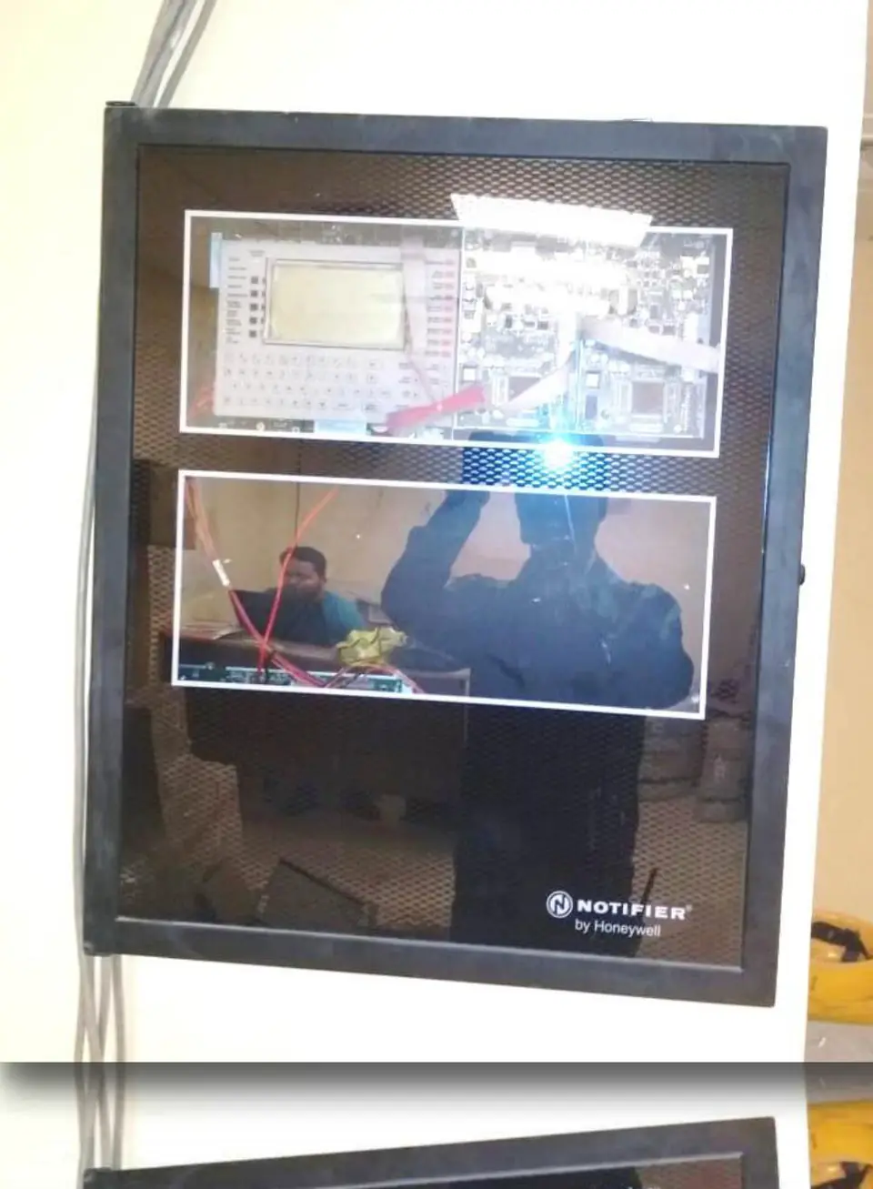 Fire alarm panel installation - MEP project by Chamunda Electromech