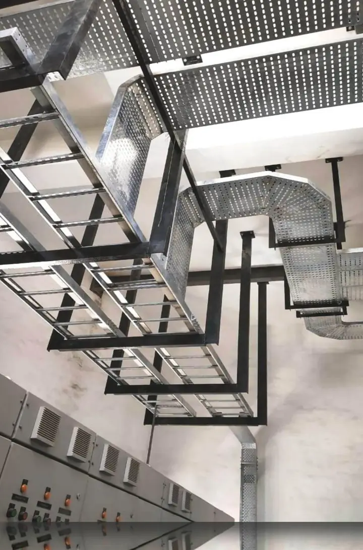 Ladder-type cable tray routing - MEP project by Chamunda Electromech