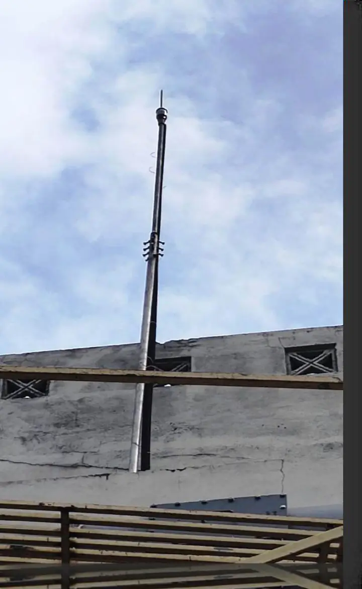 Lightning arrester installation - MEP project by Chamunda Electromech