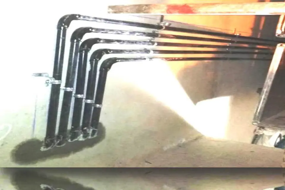 MS conduit bends - MEP project by Chamunda Electromech