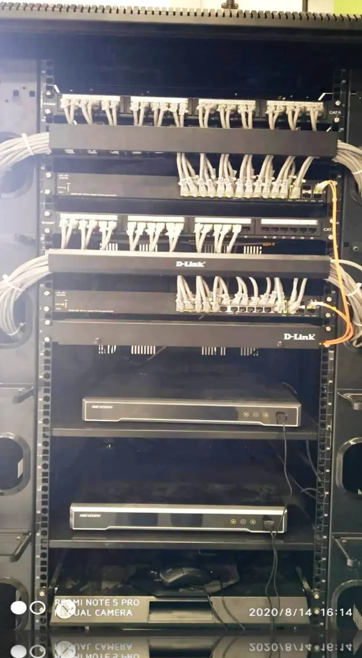Network rack dressing - MEP project by Chamunda Electromech