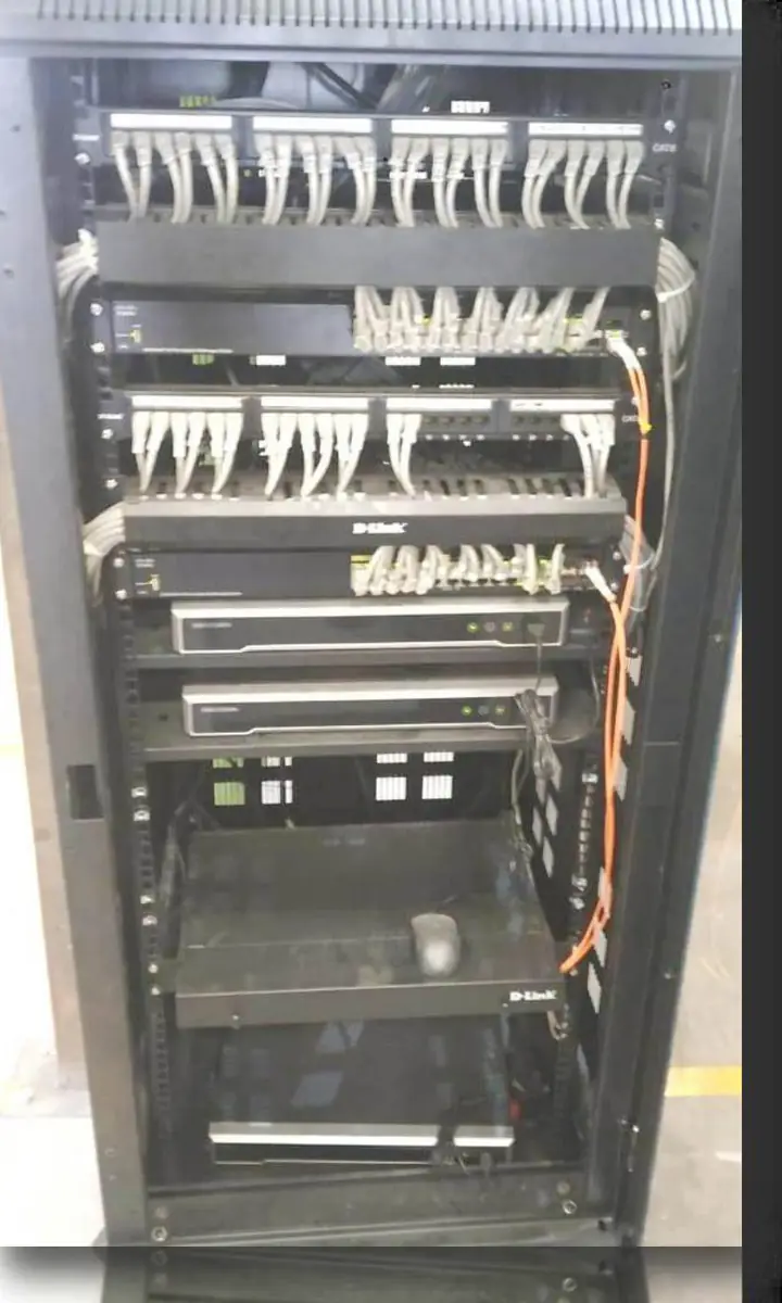 Patch panel rack dressing - MEP project by Chamunda Electromech
