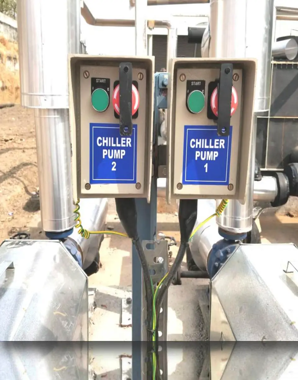 Push button stations for chiller pumps - MEP project by Chamunda Electromech