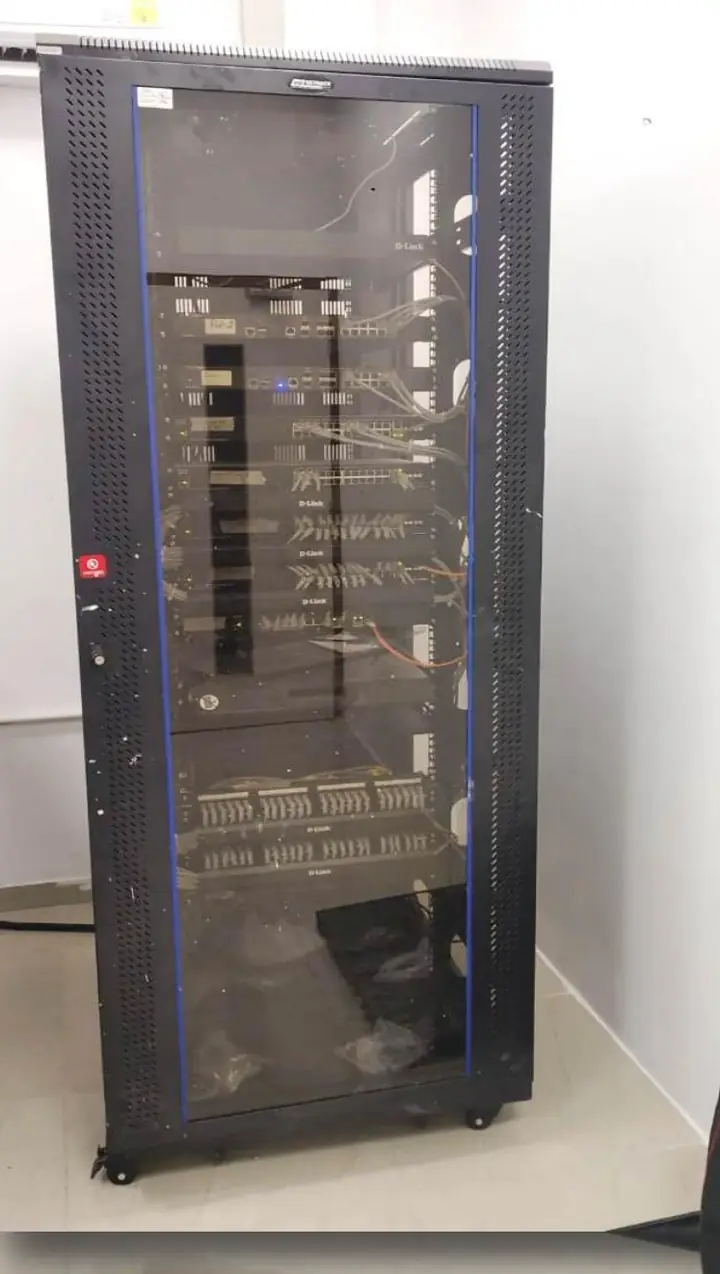 Server rack mounting - MEP project by Chamunda Electromech