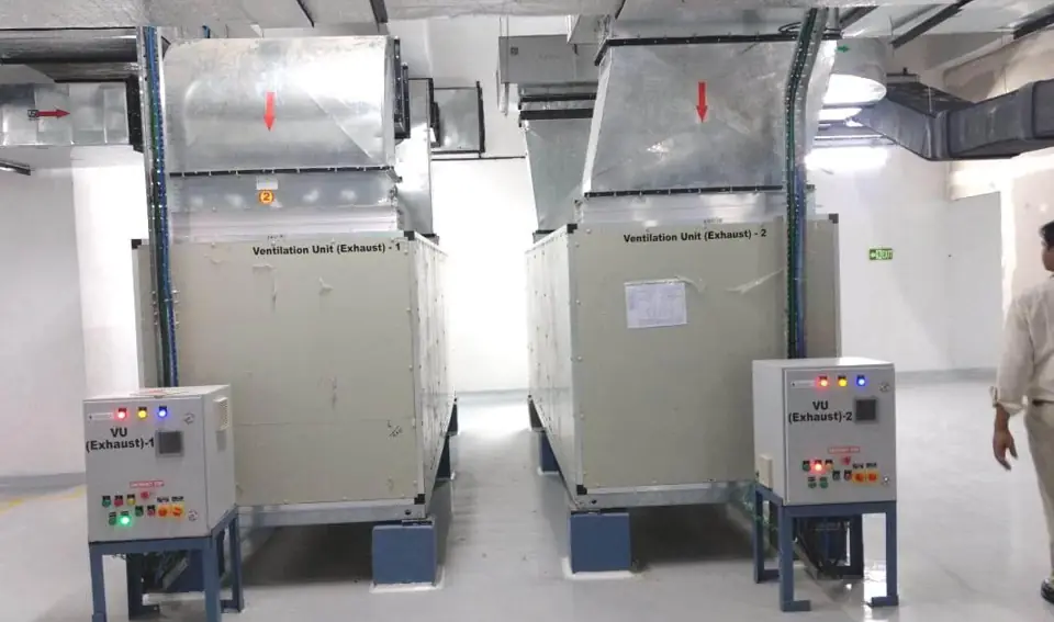 Ventilation unit (exhaust) - MEP project by Chamunda Electromech
